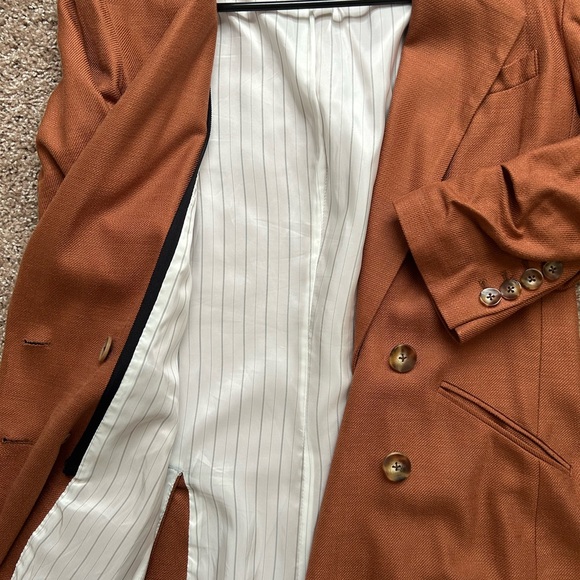 Veronica Beard Rust Double-Breasted Blazer - Picture 5 of 6